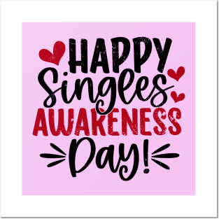 Anti Valentines Day No Cupid Happy Singles Awareness Day Posters and Art